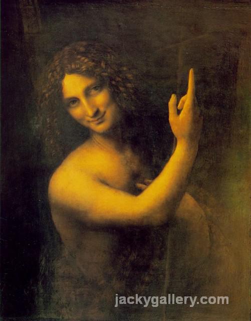 John the Baptist -16, Leonardo Da Vinci's high quality hand-painted oil painting reproduction